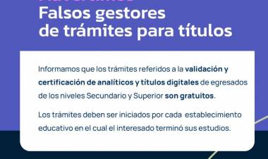 EDUCACIÓN ADVIERTE SOBRE FALSOS GESTORES DE TRÁMITES PARA TÍTULOS