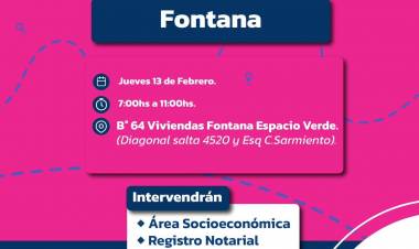 OPERATIVO DEL IPDUV PARA TITULARIZACIÓN DEL BARRIO 64 VIVIENDAS DE FONTANA
