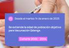 SALUD INCORPORA A LOS NACIDOS ENTRE 2000 y 2004 AL PLAN DE VACUNACIÓN CONTRA EL DENGUE