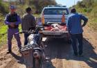 EN UN OPERATIVO RURAL SECUESTRARON MÁS DE 50 KG DE CARNE Y UNA MOTOCICLETA