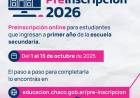 EL 1° DE OCTUBRE ABRE LA PREINSCRIPCIÓN ONLINE AL NIVEL SECUNDARIO