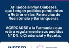 PLAN DIABETES: INSSSEP RECUERDA A AFILIADOS RETIRAR SUS PEDIDOS