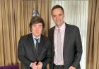 JAVIER MILEI RECIBE A MANUEL ADORNI EN LA QUINTA DE OLIVOS