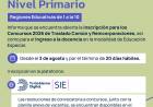 CONCURSOS DE TRASLADO E INGRESO EN NIVEL PRIMARIO: EN AGOSTO ABRE LA INSCRIPCIÓN PARA EDUCACIÓN HOSPITALARIA Y DOMICILIARIA