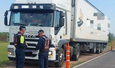 CONTROL VIAL: CIRCULABA EN UN CAMIÓN CON PEDIDO DE SECUESTRO A SOLICITUD DE LA PROVINCIA DE CORRIENTES