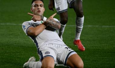 LIGA DE ITALIA: GOLAZO Y ASISTENCIA DE TACO DE LAUTARO MARTÍNEZ EN LA GOLEADA DEL INTER