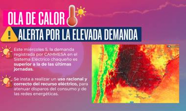 OLA DE CALOR: SECHEEP EN ALERTA, ANTE LA ELEVADA DEMANDA ENERGÉTICA