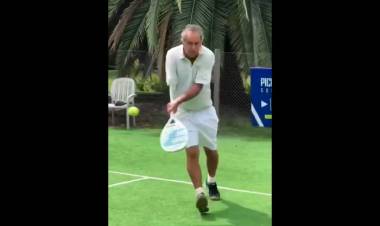 MIENTRAS ARDE EL BOLSÓN, SCIOLI SE DIVIERTE JUGANDO AL PADDLE