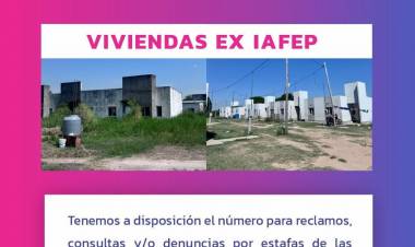 EL IPDUV INSTA A DENUNCIAR SITUACIONES IRREGULARES DE VIVIENDAS DEL EX IAFEP