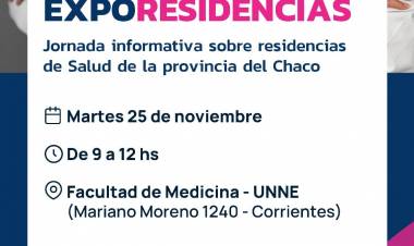SALUD INVITA A LA “EXPO RESIDENCIAS” EN LA FACULTAD DE MEDICINA DE LA UNNE