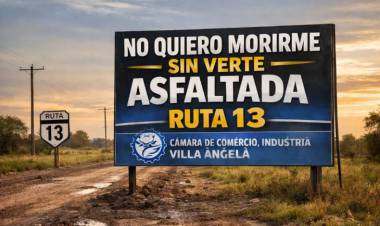 DESDE EL SUDOESTE RECLAMAN EL ASFALTADO URGENTE DE LA RUTA 13