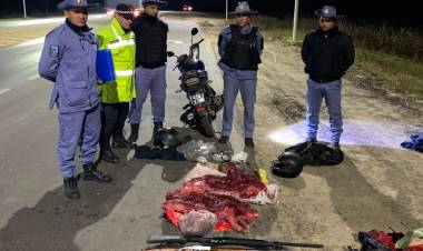 POLICÍA RURAL SECUESTRÓ ARMAS Y PRODUCTOS DE CAZA ILEGAL DURANTE UN CONTROL