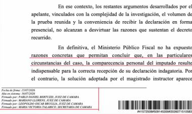 LOS CUATRO ARGUMENTOS CON LOS QUE LA CÁMARA AVALÓ QUE HUGO SIGMAN DECLARE DESDE MADRID
