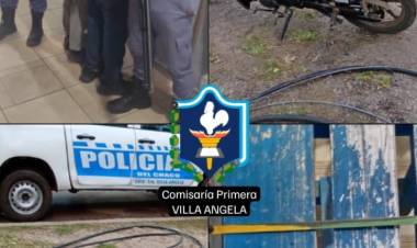 VILLA ÁNGELA: LA POLICÍA ESCLARECIDO UN HECHO DE ROBO