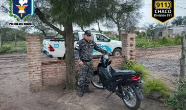 VILLA ÁNGELA: LA DIVISIÓN 911 ESCLARECIDO UN SUPUESTO ROBO DE UNA MOTO