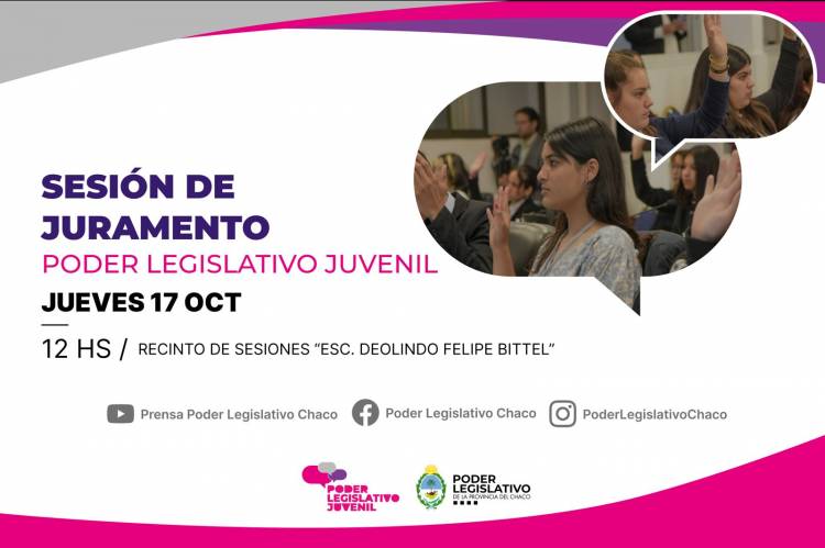  VUELVE EL PODER LEGISLATIVO JUVENIL: JURAN LOS NUEVOS LEGISLADORES