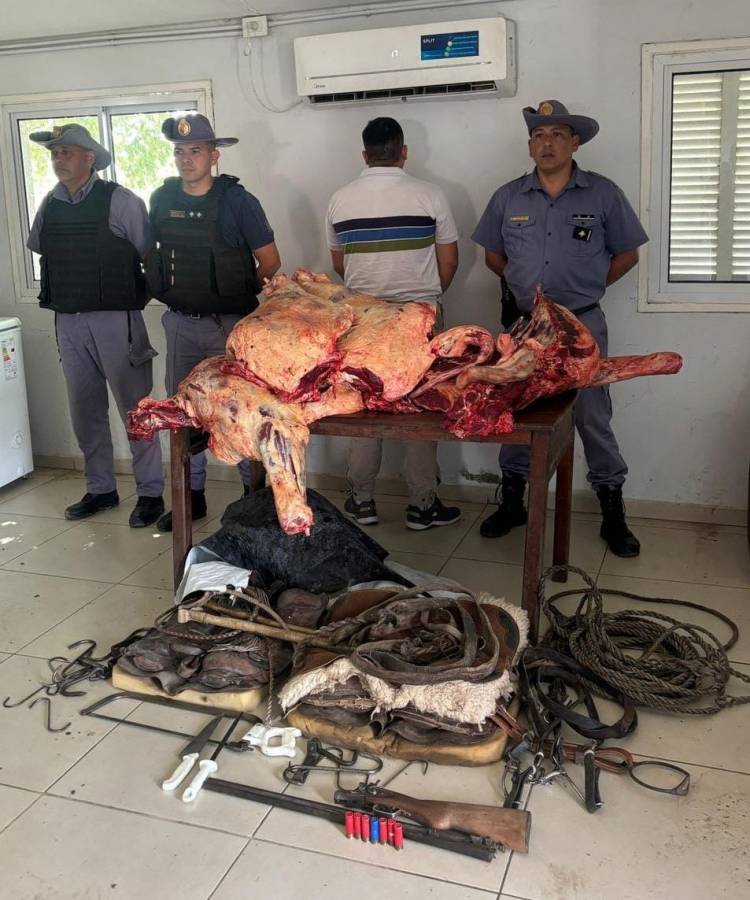 180 KILOS DE CARNE VACUNA FUERON INCAUTADOS TRAS UN ALLANAMIENTO POR SUPUESTO ABIGEATO