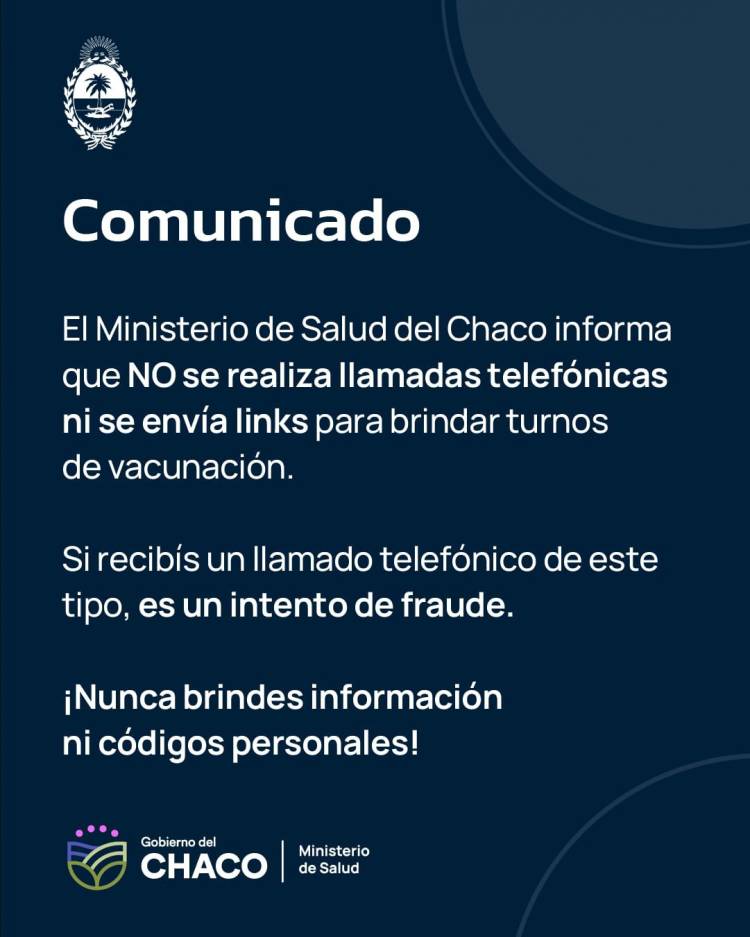 ATENCIÓN A POSIBLES FRAUDES: EL MINISTERIO DE SALUD ADVIERTE SOBRE ESTAFAS TELEFÓNICAS
