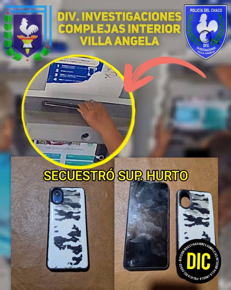 VILLA ÁNGELA: RECUPERAN TELÉFONO EXTRAVIADO Y EVITAN UN ILÍCITO EN CAJERO
