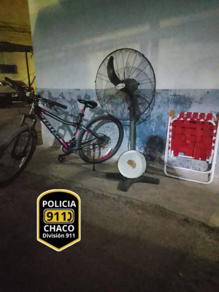 VILLA ÁNGELA: LA POLICÍA RECUPERÓ VARIOS ELEMENTOS ROBADOS DE JNA VIVIENDA