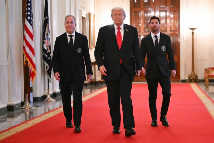ASÍ FUE EL ENCUENTRO ENTRE MESSI Y TRUMP EN LA CASA BLANCA