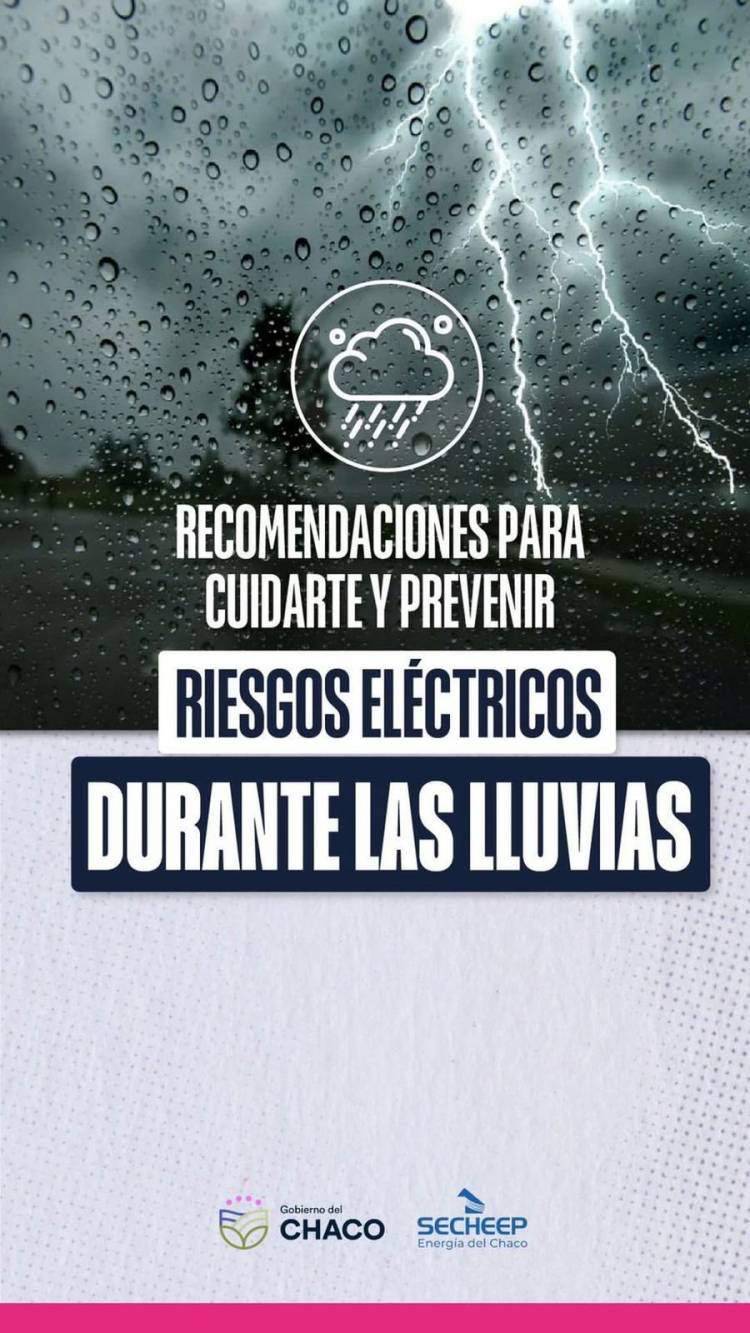 ANTE LLUVIAS: RECOMENDACIONES PARA CUIDARSE Y PREVENIR RIESGOS ELÉCTRICOS