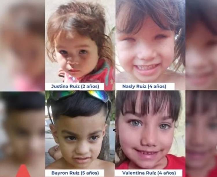 BUSCAN A CUATRO HERMANOS DE 2, 4 Y 5 AÑOS QUE DESAPARECIERON EN SAN LORENZO