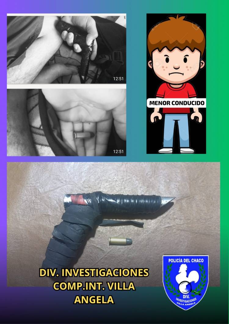 VILLA ÁNGELA; LLEVÓ UN ARMA A LA ESCUELA: EL MENOR Y SU MADRE TERMINARON EN LA COMISARIA