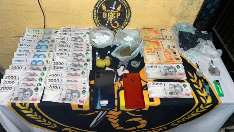 SAN BERNARDO: DOS DETENIDOS, SECUESTRO DE DROGAS, DINERO Y CELULARES EN ALLANAMIENTOS POR NARCOMENUDEO